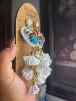 Aretes de corazon Bordados, aretes Tradicionales Mexicanos, Aretes bordados A mano, Artesanía Mexicana, Aretes San Antonino