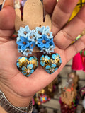 Ximena / Aretes de copal, Aretes Tradicionales Mexicanos, Aretes pintados a mano, Artesanía Mexicana