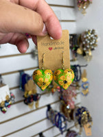 Limonada!/ Aretes de copal, Aretes Tradicionales Mexicanos, Aretes pintados a mano, Artesanía Mexicana