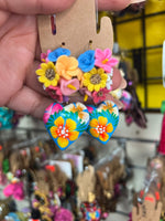 Sweet moments/ Aretes de copal, Aretes Tradicionales Mexicanos, Aretes pintados a mano, Artesanía Mexicana