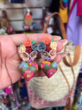 Gracia / Aretes de copal, Aretes Tradicionales Mexicanos, Aretes pintados a mano, Artesanía Mexicana