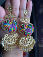 Aretes de corazon Bordados, aretes Tradicionales Mexicanos, Aretes bordados A mano, Artesanía Mexicana, Aretes San Antonino