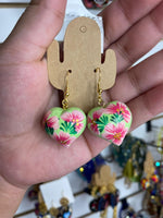 Pistache#/ Aretes de copal, Aretes Tradicionales Mexicanos, Aretes pintados a mano, Artesanía Mexicana